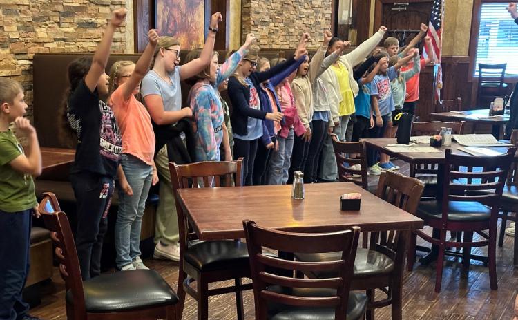 George Washington third grade choir performed during a meeting of the Bryan County Retired Educators. Photos provided