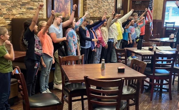 George Washington third grade choir performed during a meeting of the Bryan County Retired Educators. Photos provided