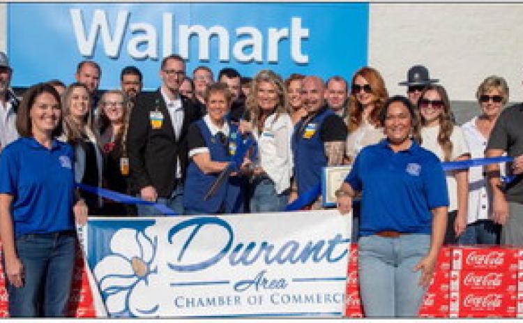Durant Walmart celebrated its grand re-opening Sept. 12 with a ribbon cutting from the Durant Area Chamber of Commerce. Matt Swearengin | Durant Democrat