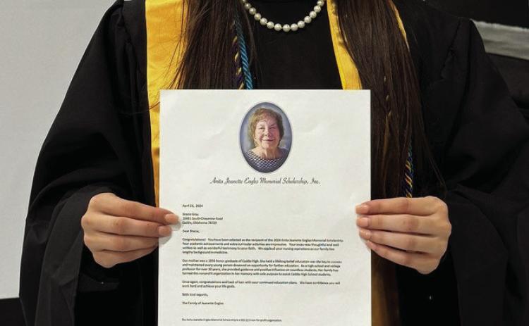 Caddo graduate receives Engles scholarship