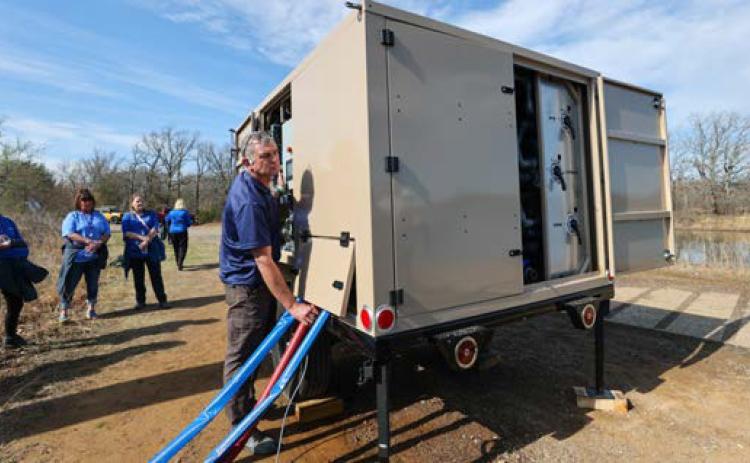 Choctaw Defense Manufacturing has contracted with ELW Global to build two Reverse Osmosis Water Purification Units (ROWPU), which are designed to convert potentially hazardous water into drinking water in minutes. Photo provided | Choctaw Nation