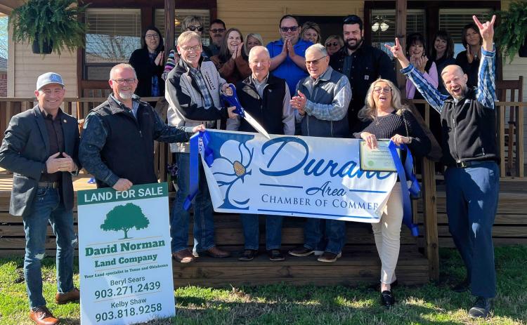 A ribbon cutting by the Durant Area Chamber of Commerce was held recently for David Norman Land Company, 817 W. Evergreen Street Photo provided | Durant Chamber