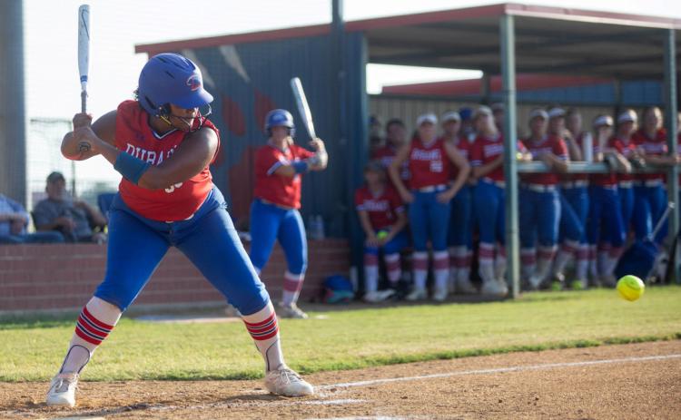 Lady Lion Dasia Lewis is up to bat. Matt Swearengin | Durant Democrat