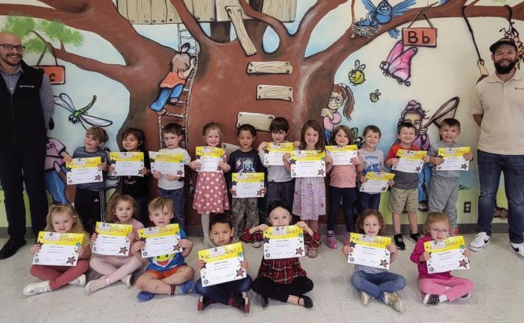 Kiwanis Terrific Kids for November were awarded by Kyle Stephens and Hudson Toews for Robert E. Lee Early Childhood Center. Front row, Olivia Sorrels, Zeppelin Fowlkes, Isaac Osborn, Andres Conejo, Harley White, Willow Millard and Everly Mitchell. Back row, Adam Bra, Freya Allen, Nolan Wiga, Kenzlie Taylor, Azariah Cross, Bentley Carter, Ellie Robinson, Haygen Easterwood, Titus Franklin, Colten Hoskins and Karter Franklin. Not shown are, Not pictured: Ezekiel Wright and Chyenne Patton. Photo provided | REL