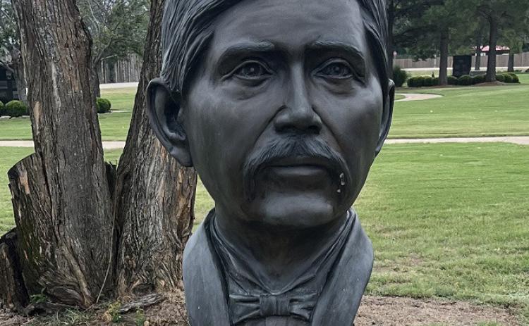 This bust of Allen Wright is a sample of existing art of historical figures in Choctaw history displayed on the Choctaw Capitol Grounds at Tushka Homma. To see additional busts, please visit the Choctaw Nation Tushka Homma Capitol Museum grounds. Photo by The Choctaw Nation