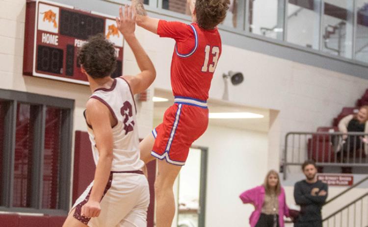 Silo Rebel Baret Snapp shoots the ball during last month’s game at Colbert. Matt Swearengin | Durant Democrat