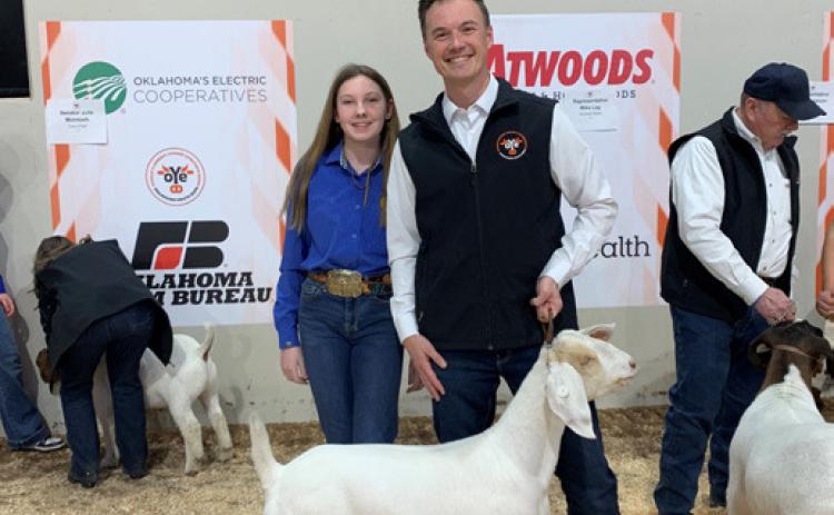Oklahoma State Rep. Cody Maynard is shown with Spencer Lewis of Silo FFA. Photos provided