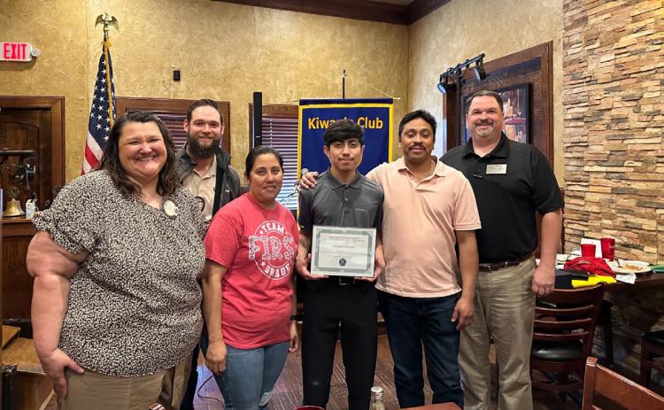 The Kiwanis Durant High School Senior of the Month for March is Eduardo Becerra.
